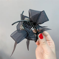 Large Mesh Bow Hair Claw Clip Strong Hold Grip Hair Jaw Clip 1pc