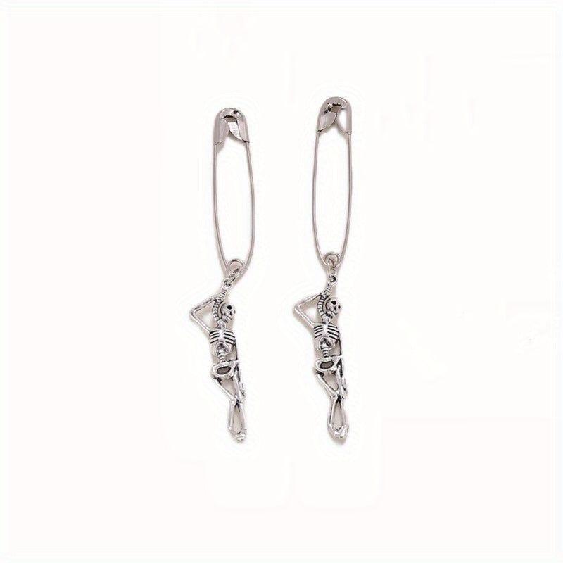 Gothic Style Hair Pin Snake Skull Shape Silvery Pin Halloween Hair Accessories