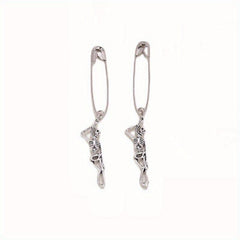Gothic Style Hair Pin Snake Skull Shape Silvery Pin Halloween Hair Accessories