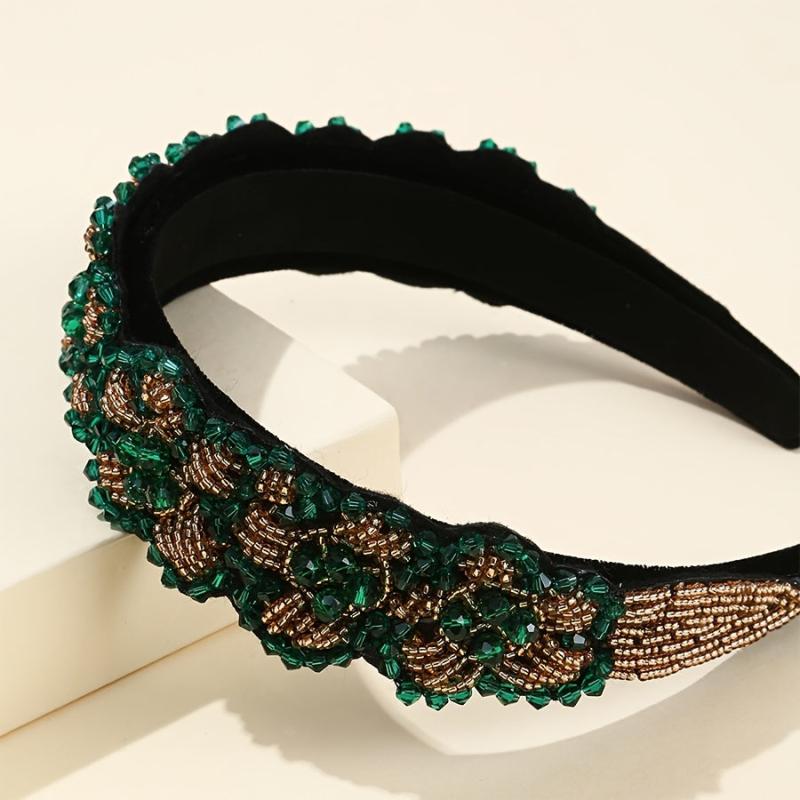 Crystal Rhinestones Headband Hair Accessories Embellished Beaded Headband