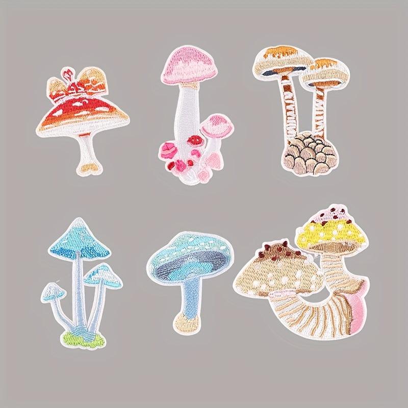 Mushroom Embroidery Patches DIY Cloth Clothing Bag Hat Decoration