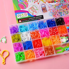 Rainbow DIY Elastic Hair Rope Set Hair Accessories For Kids