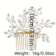 Perpetual Bride Wedding Hair Comb Alloy Crystal Side Comb Hair Accessories