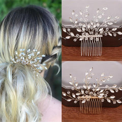 Perpetual Bride Wedding Hair Comb Alloy Crystal Side Comb Hair Accessories