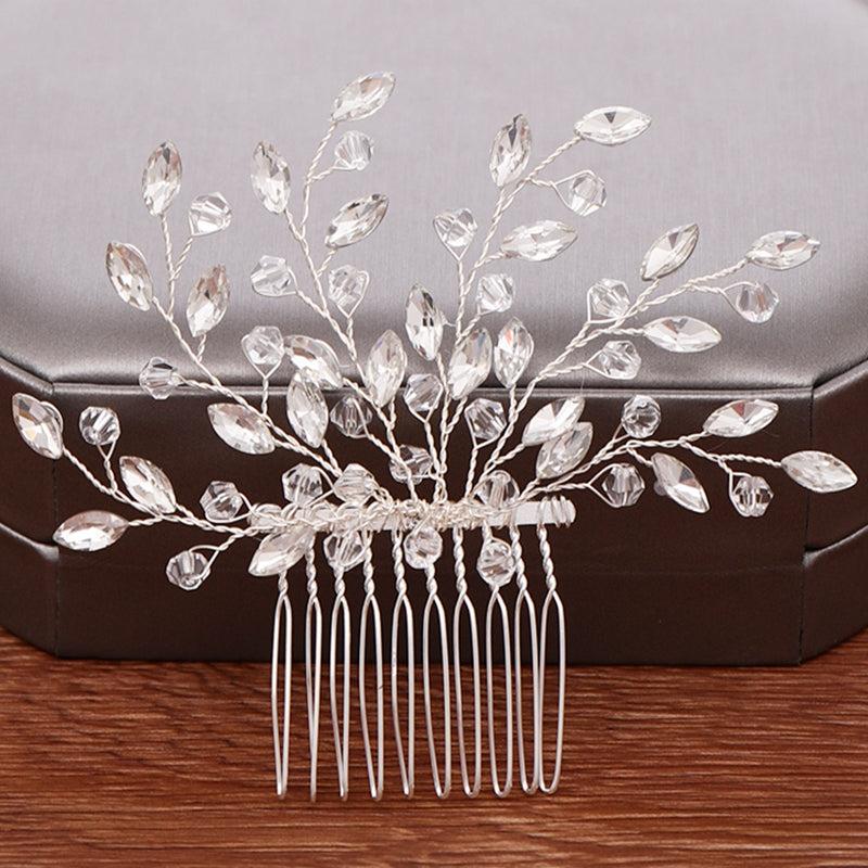 Perpetual Bride Wedding Hair Comb Alloy Crystal Side Comb Hair Accessories