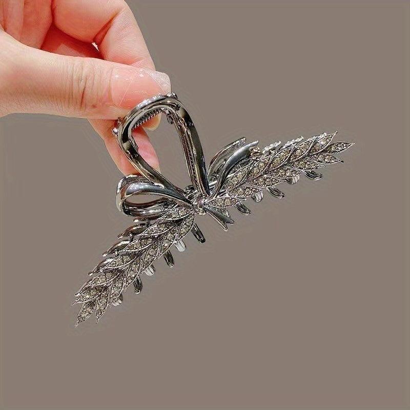 Wheat Shape Hair Claw Rhinestone Ponytail Holder Hair Accessories