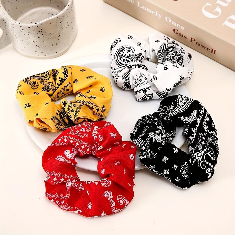 Boho Style Hair Rope Vintage Scrunchie Wide Brim Accessory
