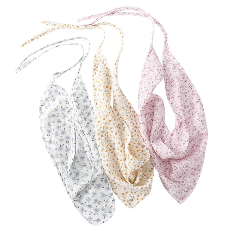 Women's Floral Triangle Bandana Headband Shawl Scarf