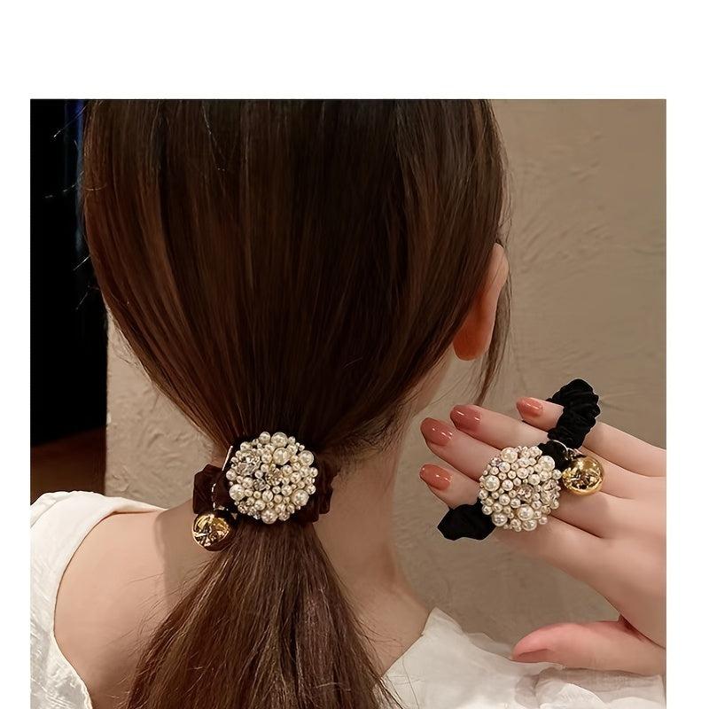 Pearl Rhinestone Headband & Hair Tie