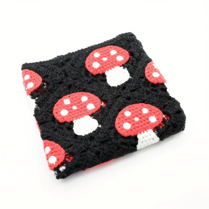 Mushroom Crochet Triangle Scarf Tie Rope Headband Hair Accessories