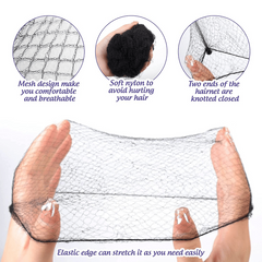 Hair Bun Shaper Set with 20 Hair Nets, 4 Donut Bun Makers, 5 Elastic Bands