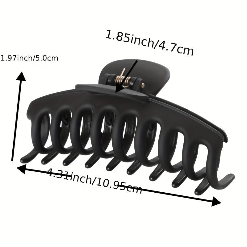 Matte Solid Hair Claw Set - Shark Claw Ponytail Holder