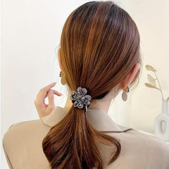 Rhinestone Four Leaf Clover Hair Tie Jewelry Hair Elastic