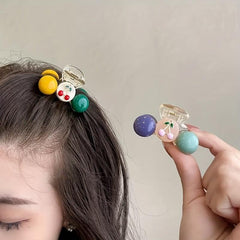 Transparent Jelly Bean Shark Claw Hair Clip for Girls