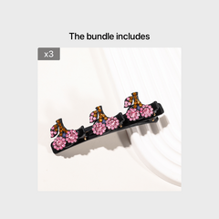 Crystal Stone Flower Hair Clip Braided Hair Accessories
