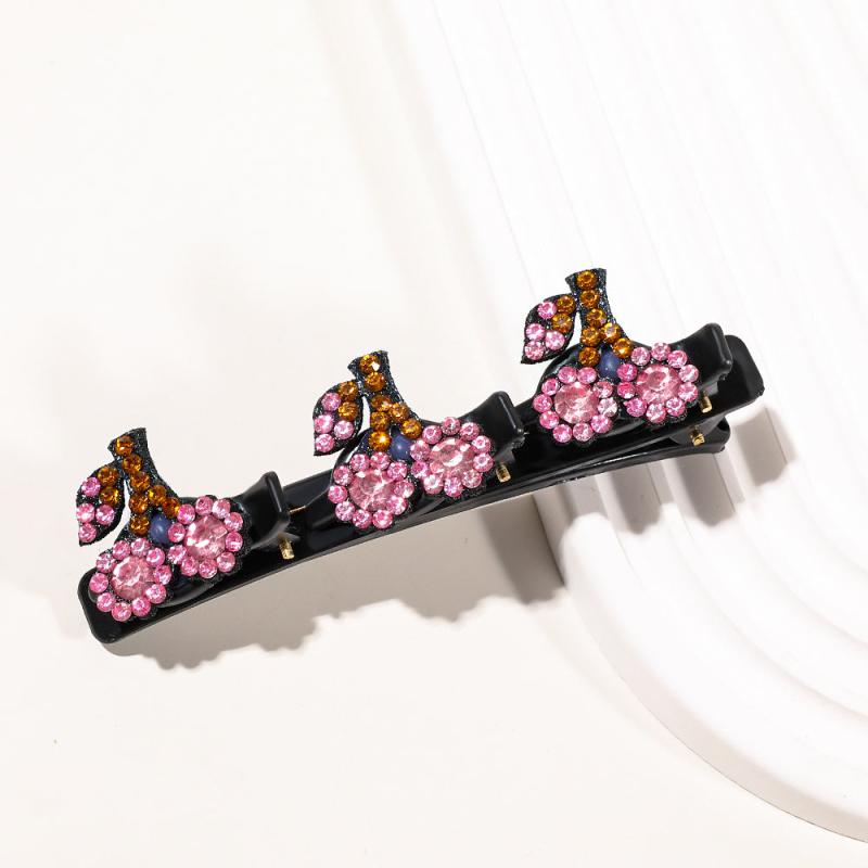 Crystal Stone Flower Hair Clip Braided Hair Accessories