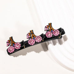 Crystal Stone Flower Hair Clip Braided Hair Accessories