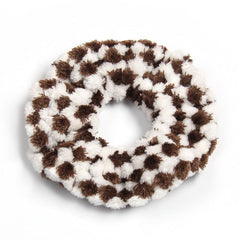 Plaid Plush Block Hair Scrunchies Soft Scrunchie For Women