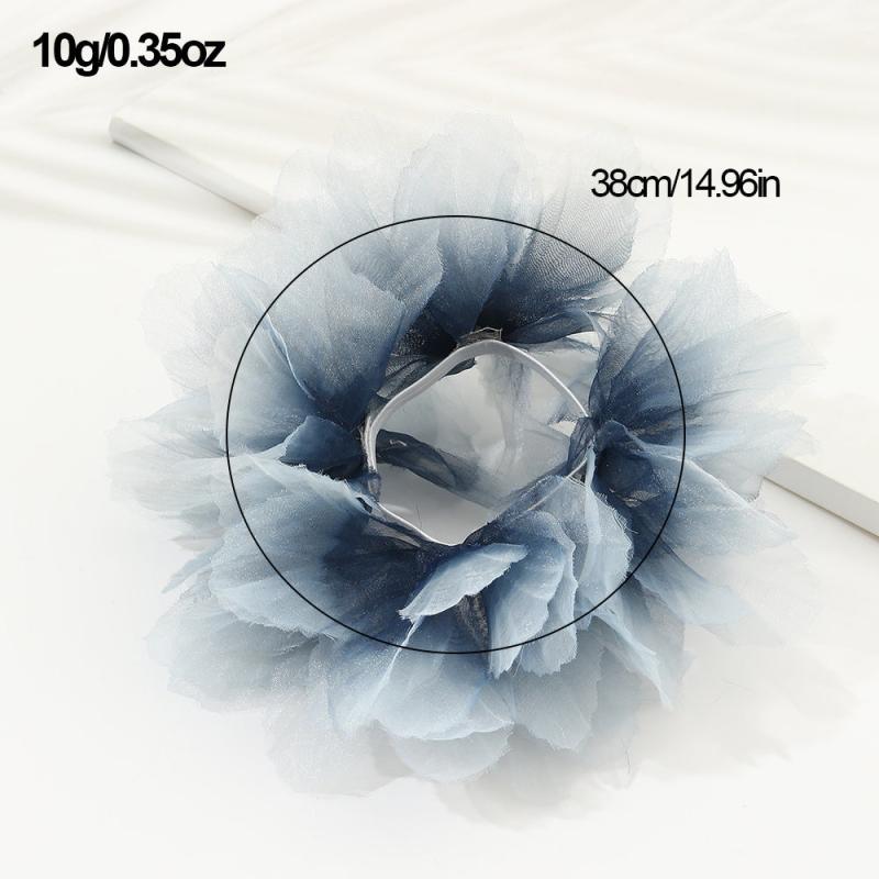 Organza Flower Hair Rope Gradient Hair Tie For Women