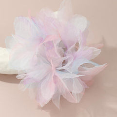 Organza Flower Hair Rope Gradient Hair Tie For Women