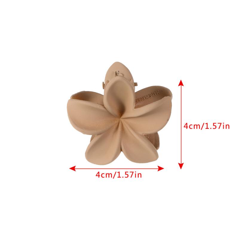 2PCS Frosted Hair Claw Side Clip Set Acrylic Flower Shark Claw Hair Accessories