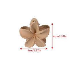 2PCS Frosted Hair Claw Side Clip Set Acrylic Flower Shark Claw Hair Accessories