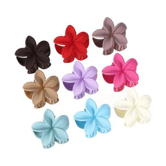 2PCS Frosted Hair Claw Side Clip Set Acrylic Flower Shark Claw Hair Accessories