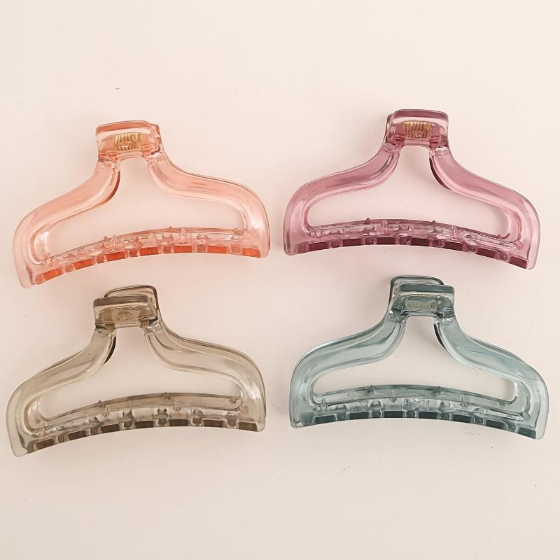 Clear Solid Hair Claw Clip Non Slip Strong Hold Grip Hair Jaw Clip Thick Hair