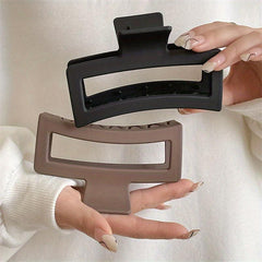 Matte Square Hair Claw Clip Strong Hold Grip Accessory