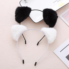 Cartoon Plush Cat Ears Headband Fluffy Costume Halloween Accessories