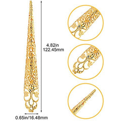 5Pcs Ancient Queen Fingertip Claw Nail Rings for Halloween Cosplay