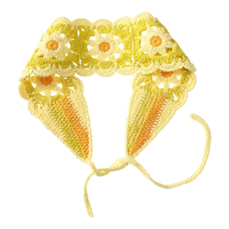 Sunflower Crochet Headband Boho Style Hairband Headscarf Hair Accessory