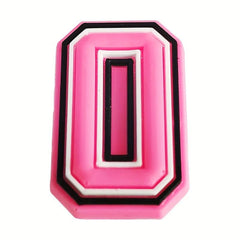 37Pcs Pink Letter Shoe Charms DIY Sandals Decorate Accessories Buckle