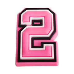 37Pcs Pink Letter Shoe Charms DIY Sandals Decorate Accessories Buckle