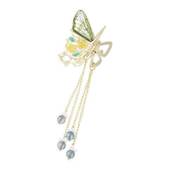 Butterfly Hair Clip Tassel Beaded Small Claw Clip For Women Girls