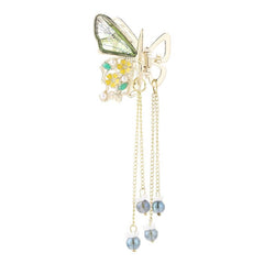 Butterfly Hair Clip Tassel Beaded Small Claw Clip For Women Girls