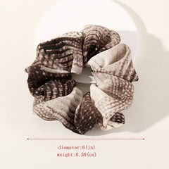 Snake Print Large Boho Oversize Scrunchie Colorful Women Hair Accessory