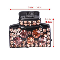 Small Rhinestone Hair Claw Clip for Thick Hair, Strong Hold Grip Accessories