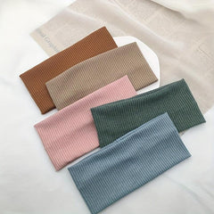 Solid Knitted Headbands Hairband Wide Sweatbands Hair Accessories For Women