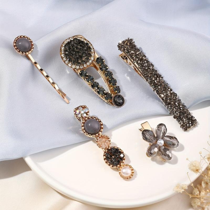 Rhinestone Hair Clip Crystal Duck Billed Clip For Women Girls