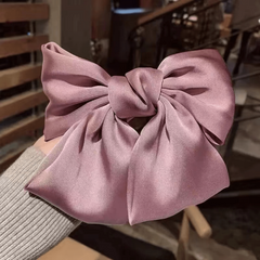 Satin Solid Bow Hair Clip Soft Bowknot Barrette Side Bang Girls Hair Clip