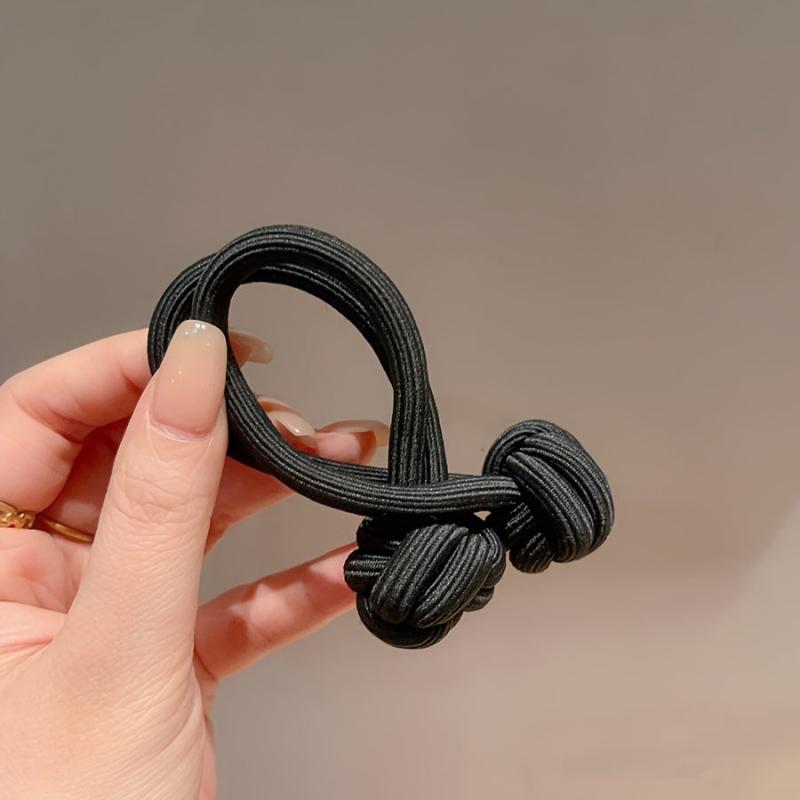 2pcs Knotted Hair Tie Elastic Hair Rope Ponytail Holder Hair Accessories