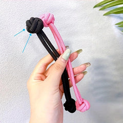 2pcs Knotted Hair Tie Elastic Hair Rope Ponytail Holder Hair Accessories