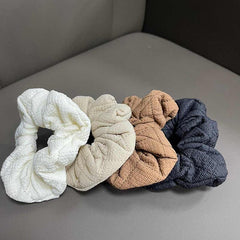 Solid Pleated Big Hair Ring Women's Hair Rope Hair Accessories