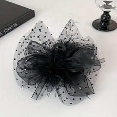 Ancient Style Ostrich Feather Hair Claw Large Hairpin
