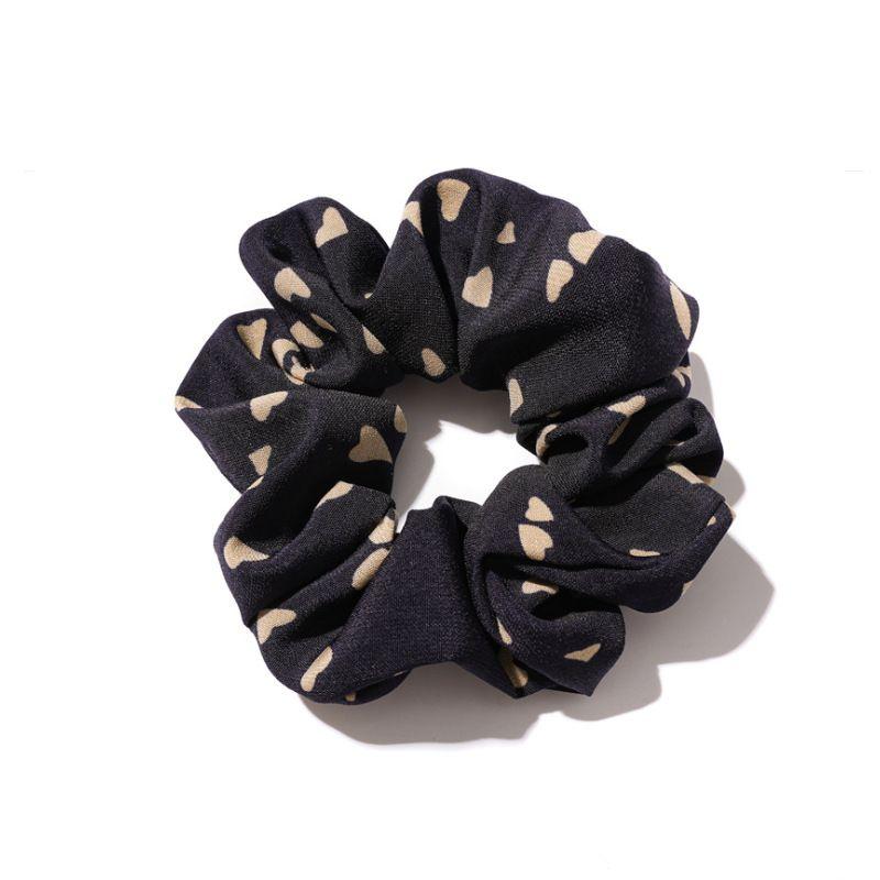 Chiffon Hair Rope Hair Ring Heart Printing Scrunchy Elastic Hair Bands