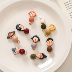 Funny Bead Doll Hair Clip Duckbill Barrette Hair Slides Clip