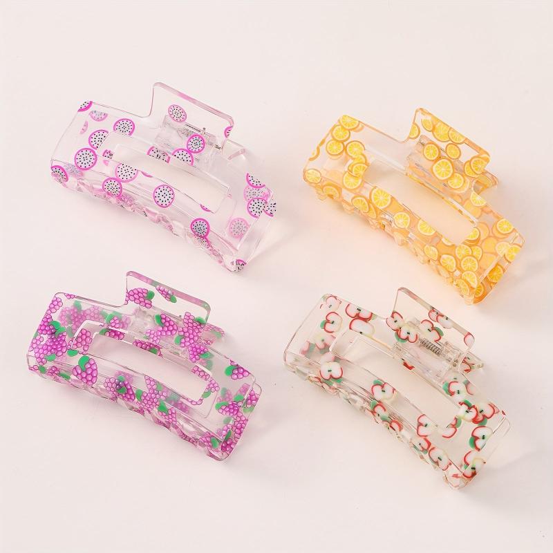 Fruit Series Hair Claw Clip Strawberry Cucumber Printed Sweet Hair Accessories