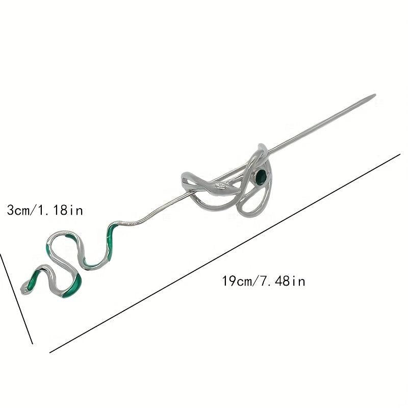 Metal Snake Shaped Hair Stick Hair Accessories For Women Girls