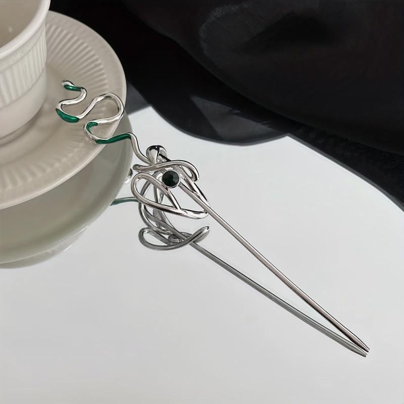 Metal Snake Shaped Hair Stick Hair Accessories For Women Girls